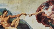 Schöpfungspsalmen von Peter Roth. Bild Michelangelo's Schöpfung.